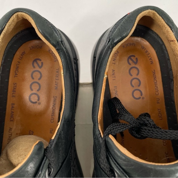 Ecco Fusion Moc Toe Tie Mens Leather Comfort Shoes Oxfords Black Size 9-9.5 (43) - Picture 9 of 13